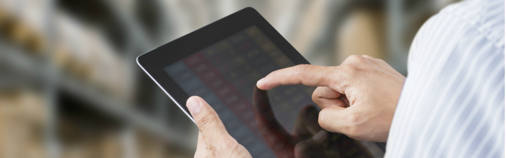 man on ipad